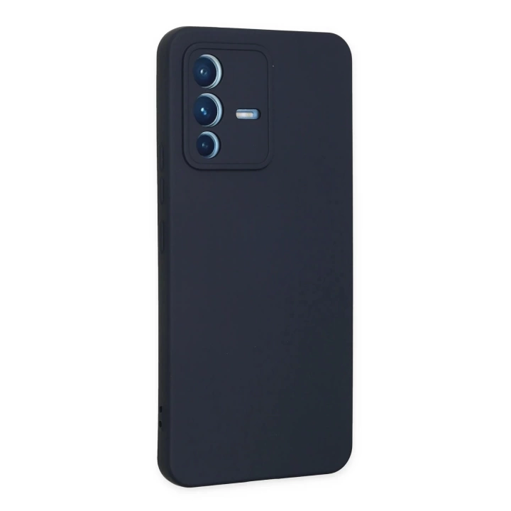 BFS  Vivo V23 5G Kılıf Nano içi Kadife Silikon - Lacivert