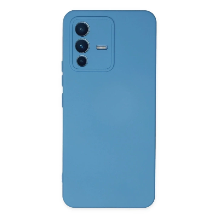 BFS  Vivo V23 5G Kılıf Nano içi Kadife Silikon - Mavi
