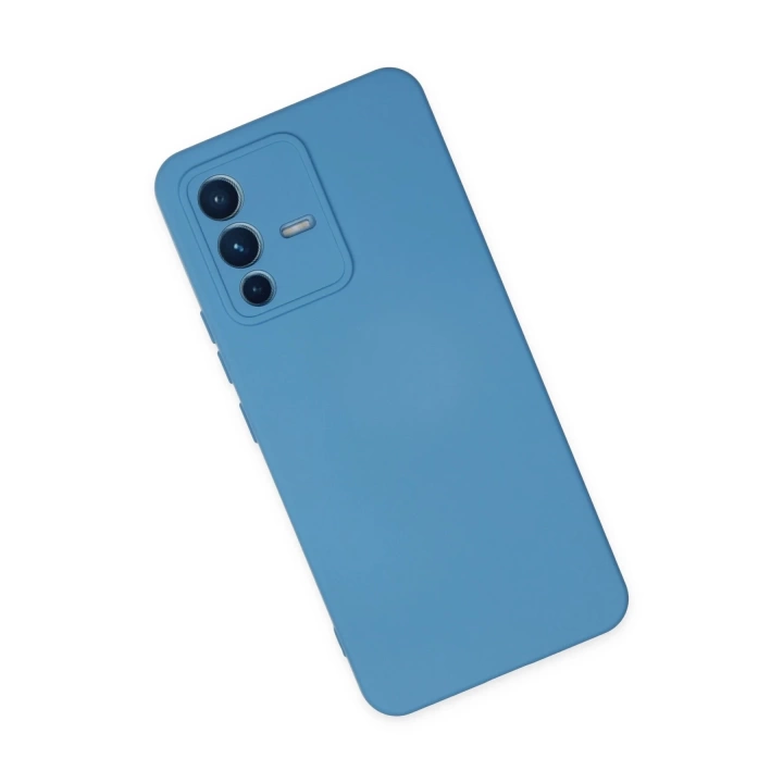 BFS  Vivo V23 5G Kılıf Nano içi Kadife Silikon - Mavi