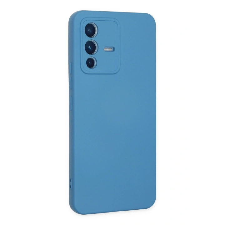 BFS  Vivo V23 5G Kılıf Nano içi Kadife Silikon - Mavi