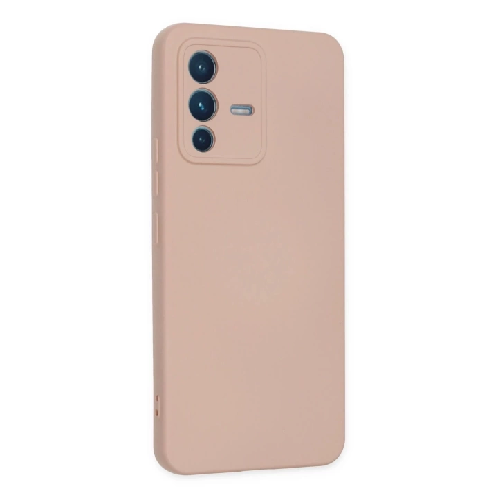 BFS  Vivo V23 5G Kılıf Nano içi Kadife Silikon - Pudra