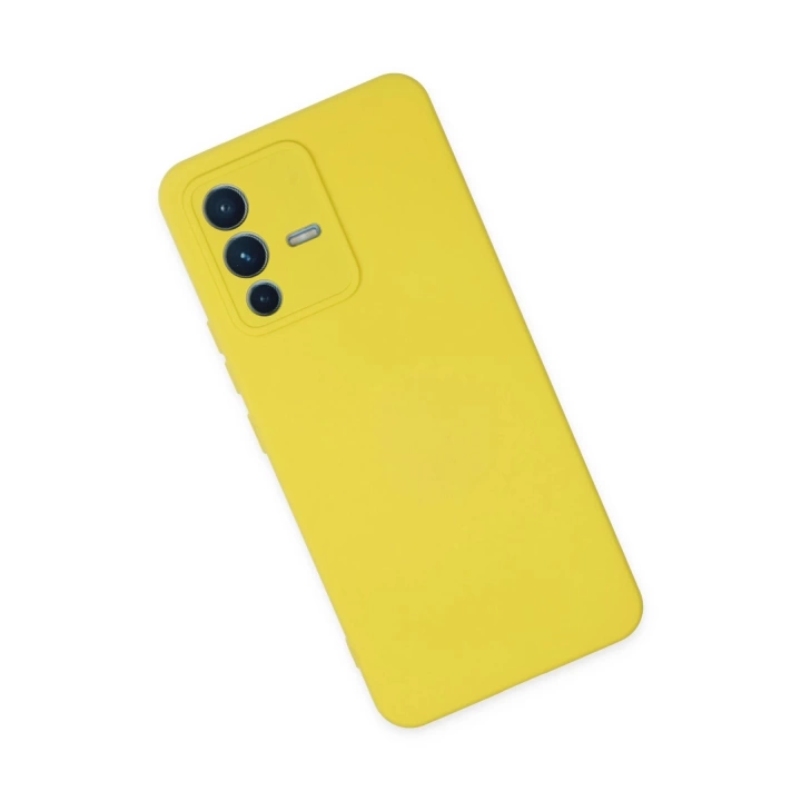 BFS  Vivo V23 5G Kılıf Nano içi Kadife Silikon - Sarı