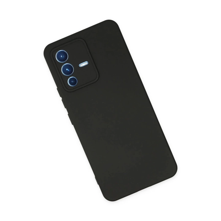 BFS  Vivo V23 5G Kılıf Nano içi Kadife Silikon - Siyah