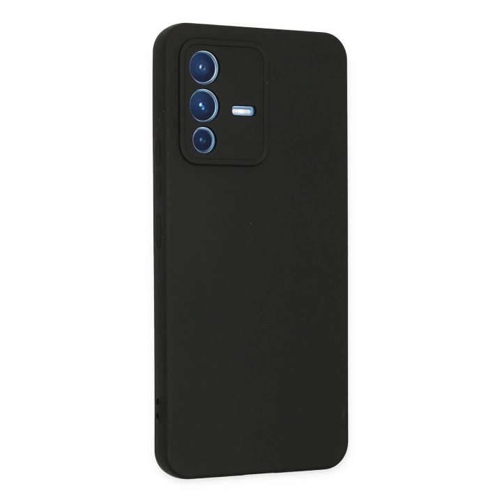 BFS  Vivo V23 5G Kılıf Nano içi Kadife Silikon - Siyah