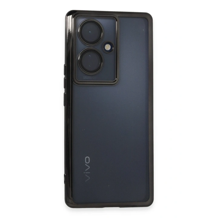 BFS  Vivo V29 Lite Kılıf  Lensli Silikon - Siyah