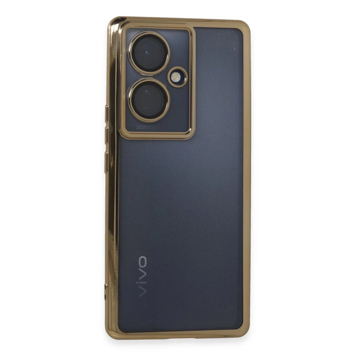 BFS  Vivo V29 Lite Kılıf Razer Lensli Silikon - Gold