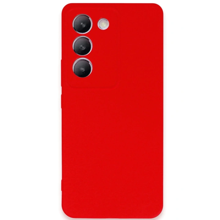 BFS  Vivo V30 Lite 4G Kılıf First Silikon - Kırmızı