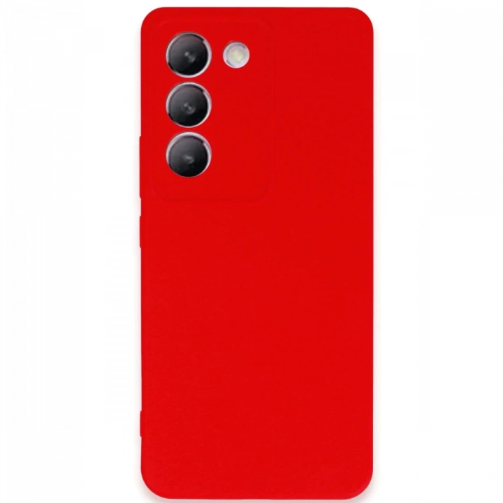 BFS  Vivo V30 Lite 4G Kılıf First Silikon - Kırmızı