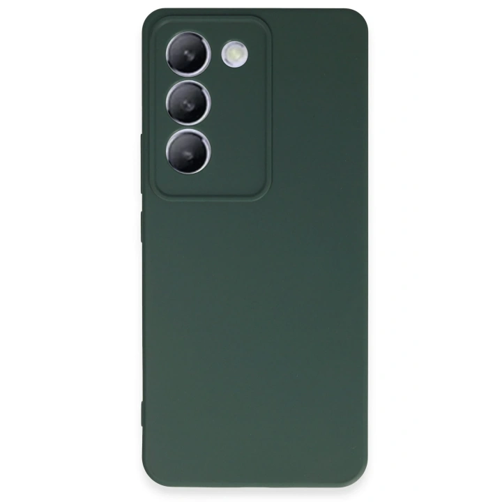 BFS  Vivo V30 Lite 4G Kılıf First Silikon - Koyu Yeşil