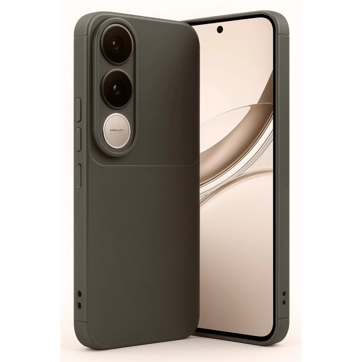 BFS  Vivo V50 Lite 4G Auto Focus Karbon Kapak - Kahverengi