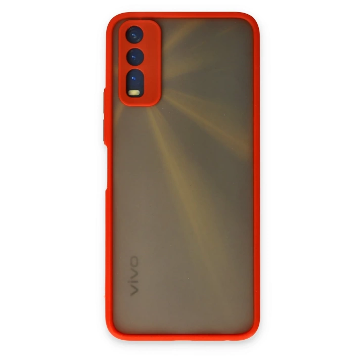 BFS  Vivo Y11S Kılıf Montreal Silikon Kapak - Kırmızı