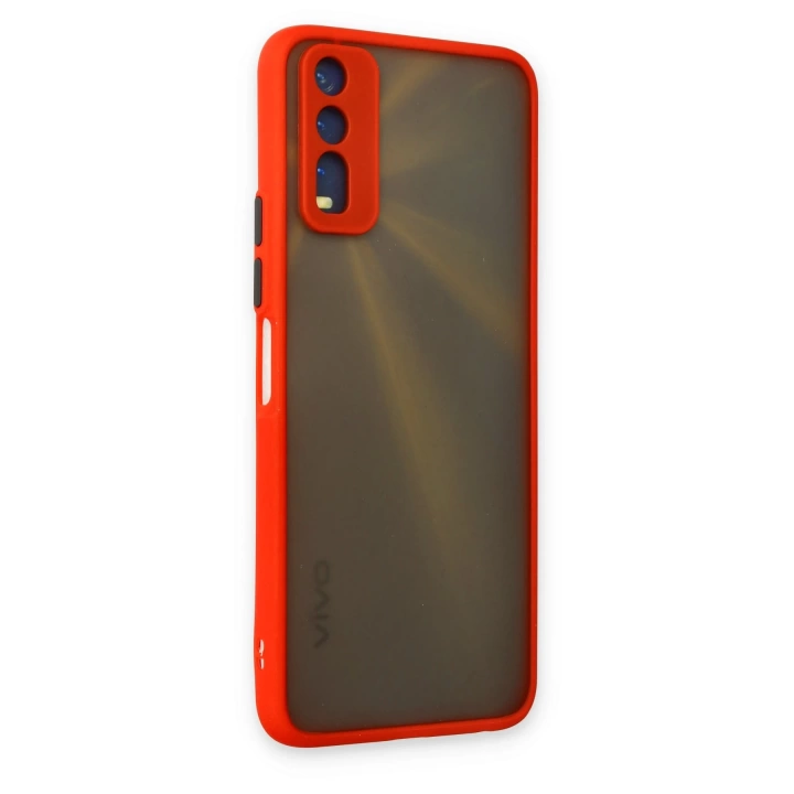 BFS  Vivo Y11S Kılıf Montreal Silikon Kapak - Kırmızı