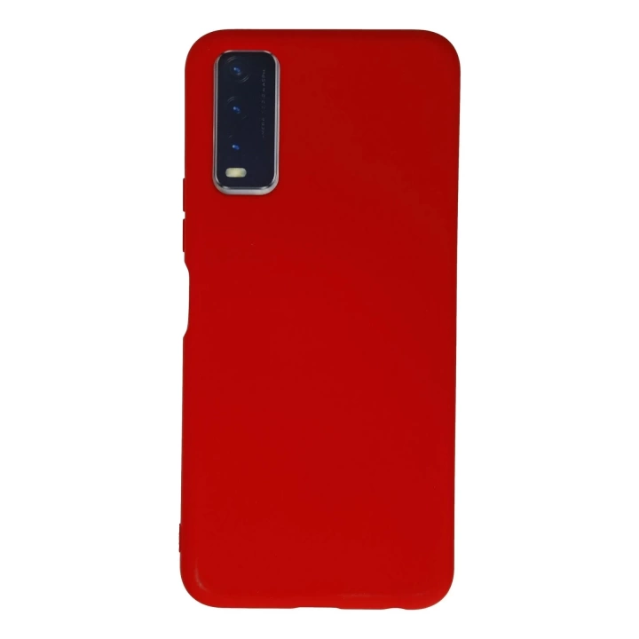 BFS  Vivo Y11S Kılıf Nano içi Kadife Silikon - Kırmızı