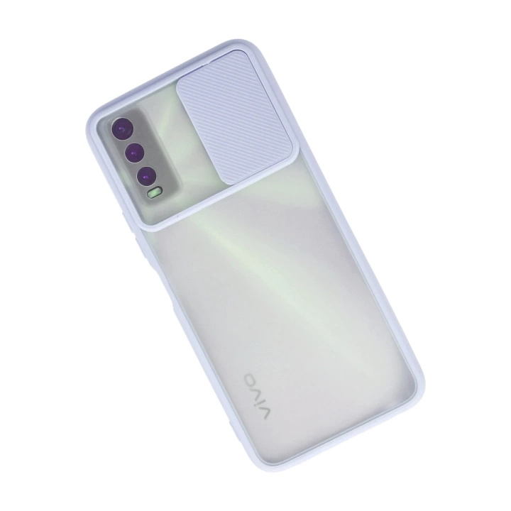 BFS  Vivo Y11S Kılıf Palm Buzlu Kamera Sürgülü Silikon - Lila