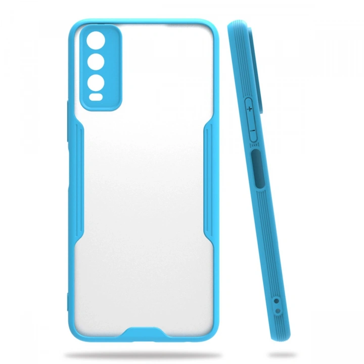 BFS  Vivo Y11S Kılıf Platin Silikon - Mavi
