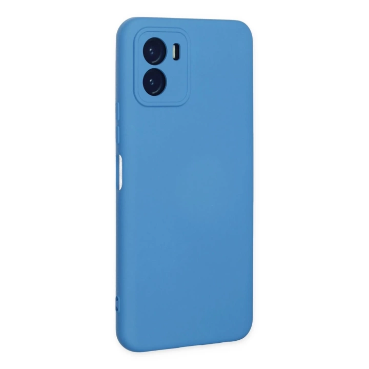BFS  Vivo Y15S Kılıf Nano içi Kadife Silikon - Mavi