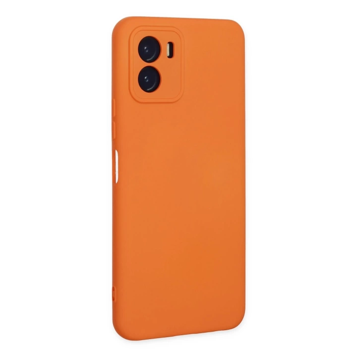 BFS  Vivo Y15S Kılıf Nano içi Kadife Silikon - Turuncu