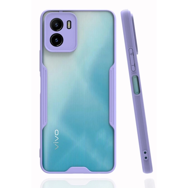 BFS  Vivo Y15S Kılıf Platin Silikon - Lila