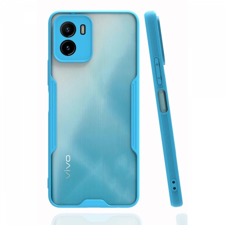 BFS  Vivo Y15S Kılıf Platin Silikon - Mavi