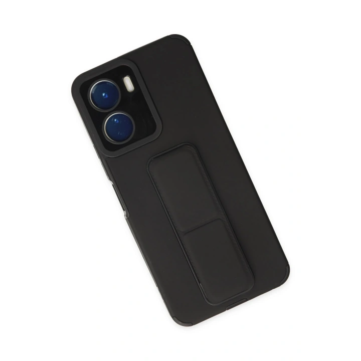 BFS  Vivo Y16 Kılıf Mega Standlı Silikon - Siyah