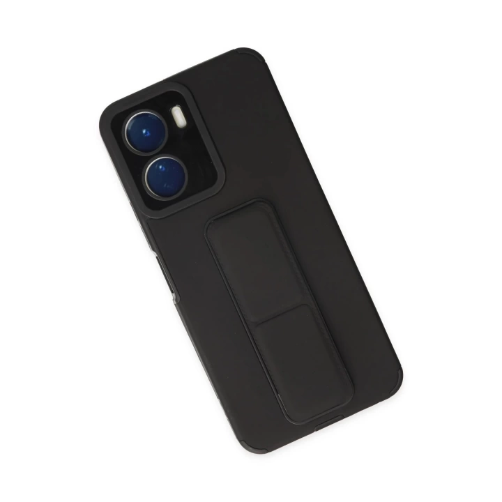 BFS  Vivo Y16 Kılıf Mega Standlı Silikon - Siyah