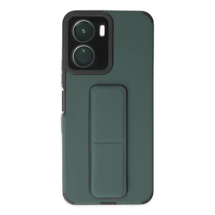BFS  Vivo Y16 Kılıf Mega Standlı Silikon - Yeşil