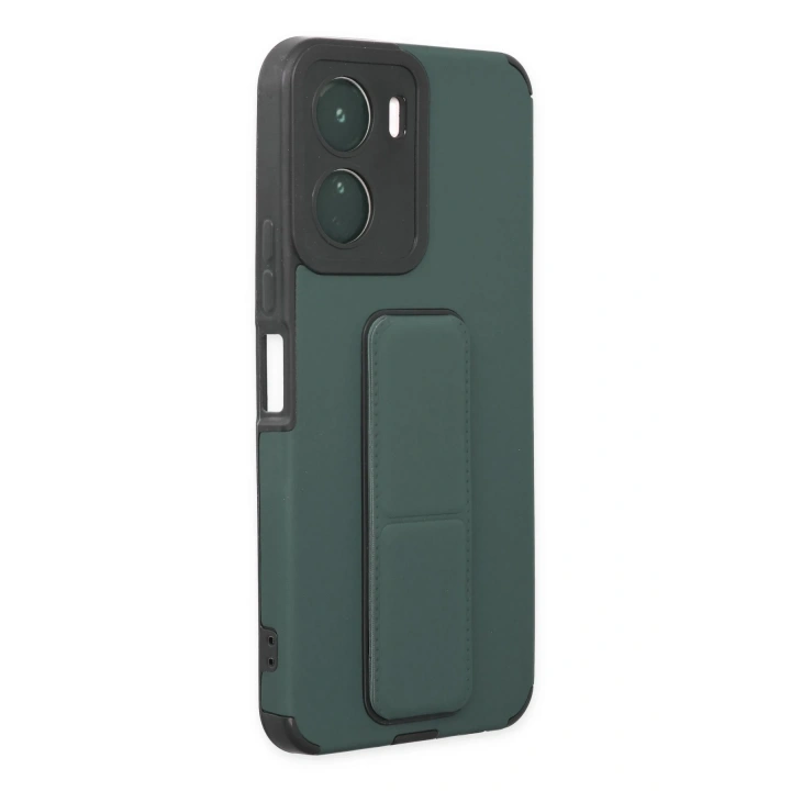 BFS  Vivo Y16 Kılıf Mega Standlı Silikon - Yeşil