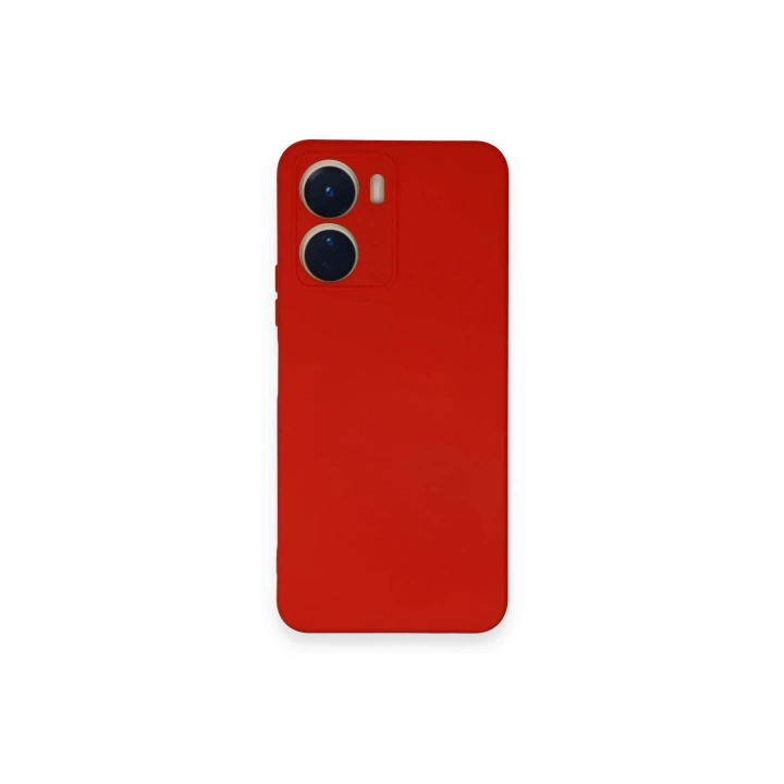 BFS  Vivo Y16 Kılıf Nano içi Kadife Silikon - Kırmızı