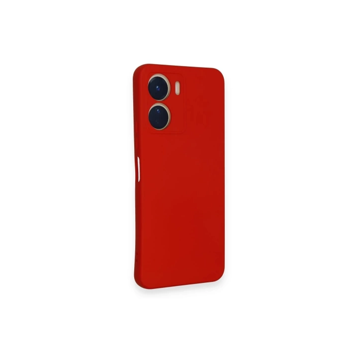 BFS  Vivo Y16 Kılıf Nano içi Kadife Silikon - Kırmızı