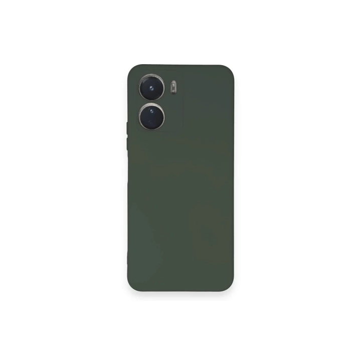 BFS  Vivo Y16 Kılıf Nano içi Kadife Silikon - Koyu Yeşil