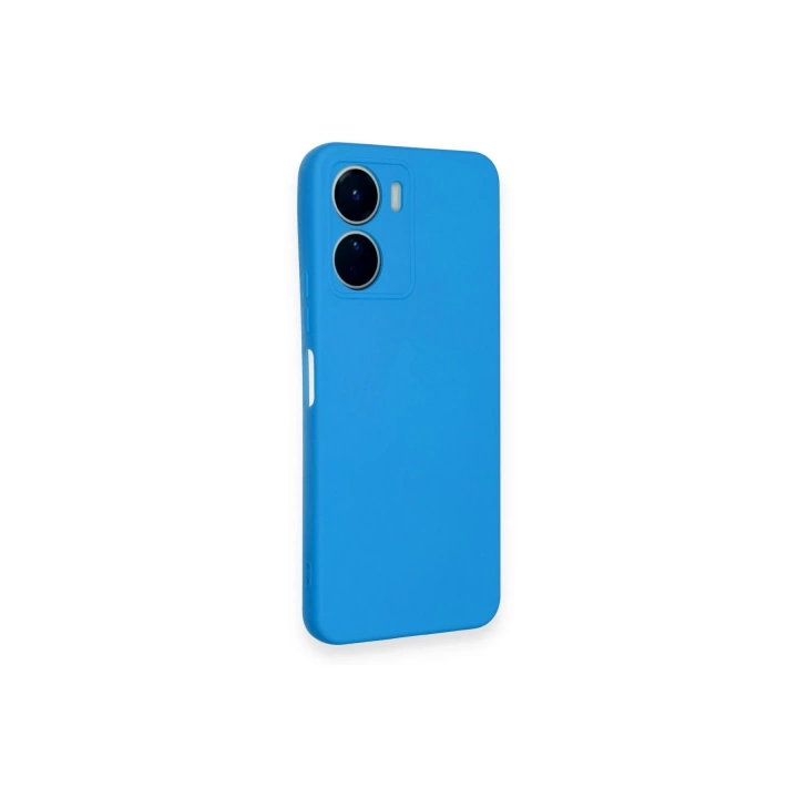 BFS  Vivo Y16 Kılıf Nano içi Kadife Silikon - Mavi
