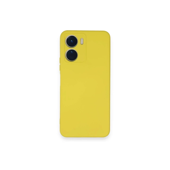 BFS  Vivo Y16 Kılıf Nano içi Kadife Silikon - Sarı