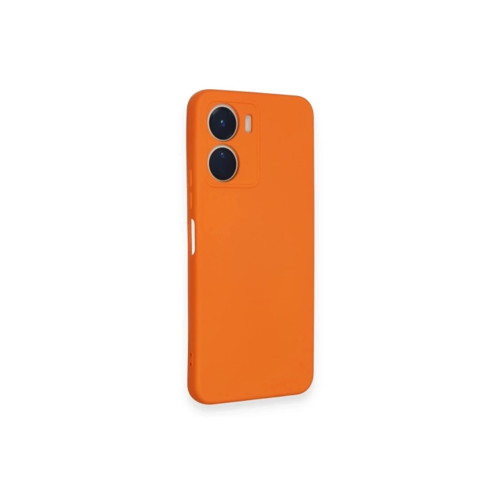 BFS  Vivo Y16 Kılıf Nano içi Kadife Silikon - Turuncu