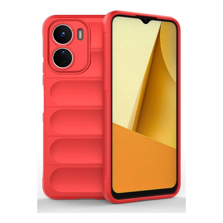 BFS  Vivo Y16 Kılıf Optimum Silikon - Kırmızı