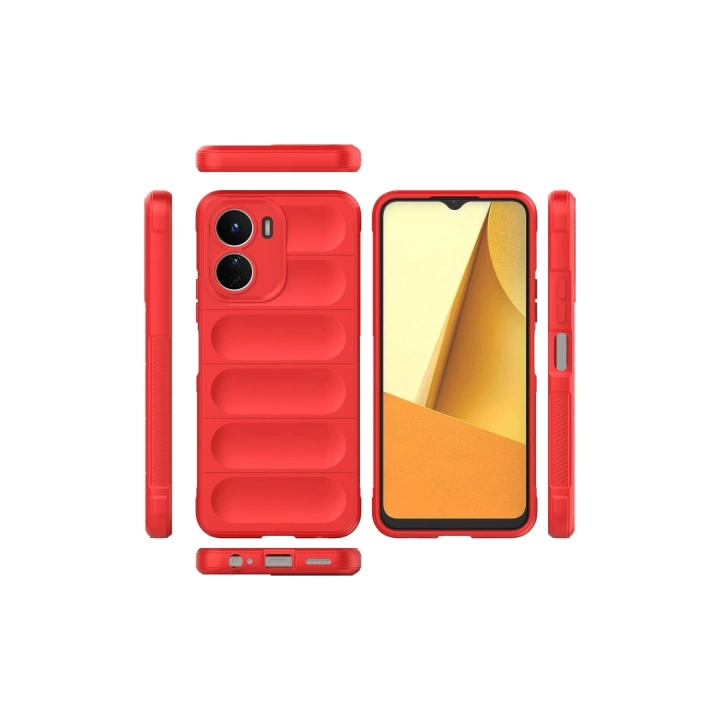 BFS  Vivo Y16 Kılıf Optimum Silikon - Kırmızı