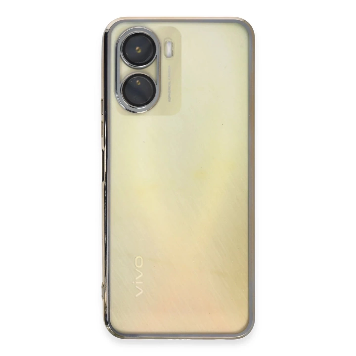BFS  Vivo Y16 Kılıf Razer Lensli Silikon - Gold