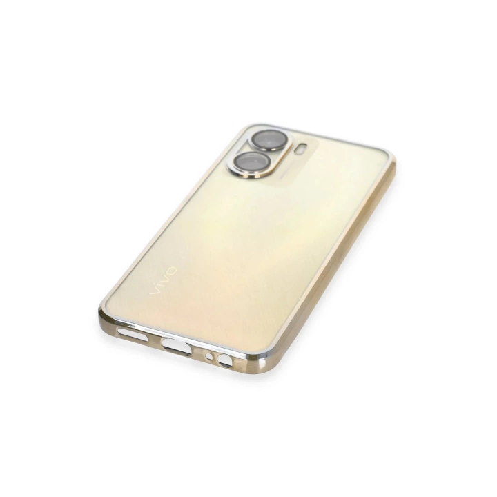 BFS  Vivo Y16 Kılıf Razer Lensli Silikon - Gold