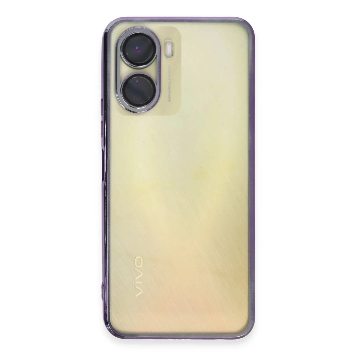BFS  Vivo Y16 Kılıf Razer Lensli Silikon - Mor