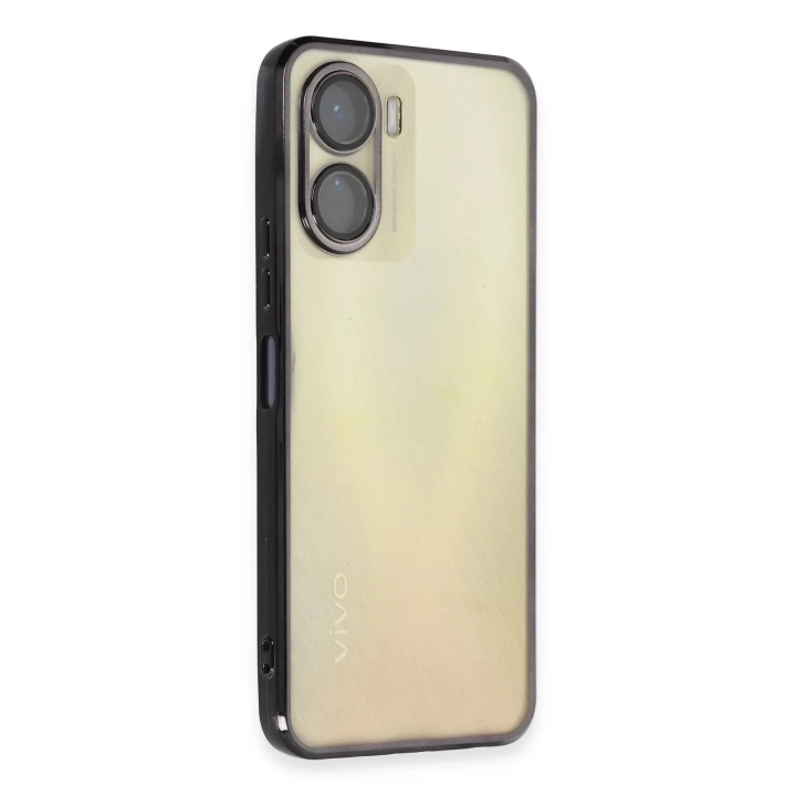 BFS  Vivo Y16 Kılıf Razer Lensli Silikon - Siyah
