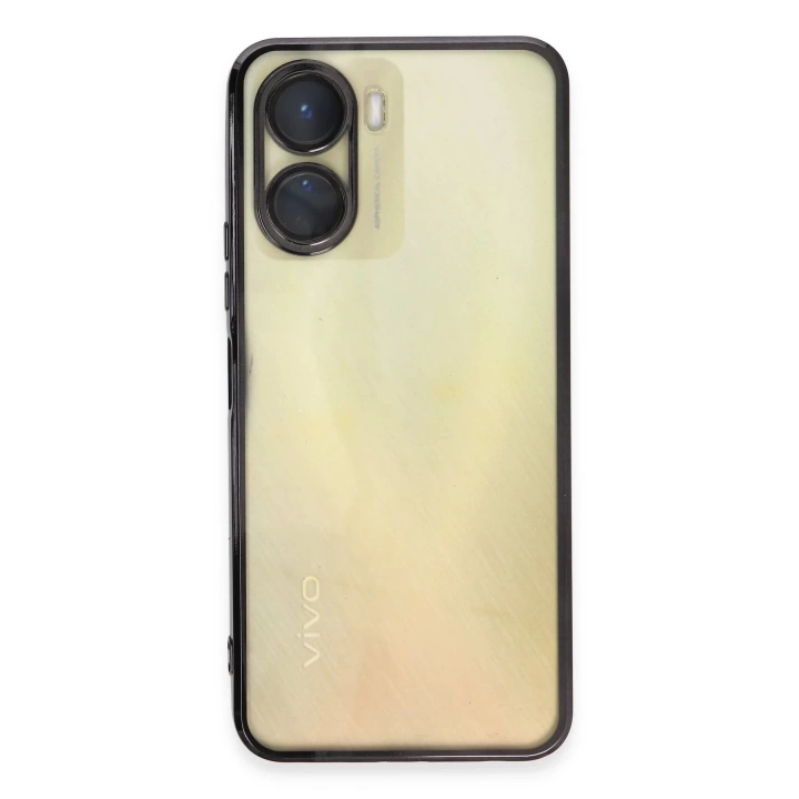 BFS  Vivo Y16 Kılıf Razer Lensli Silikon - Siyah