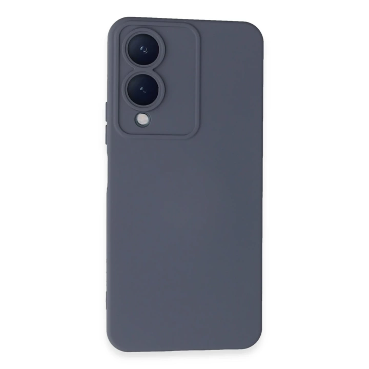 BFS  Vivo Y17S Kılıf Nano içi Kadife Silikon - Gri