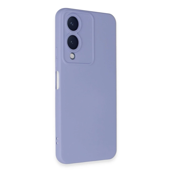BFS  Vivo Y17S Kılıf Nano içi Kadife Silikon - Lila