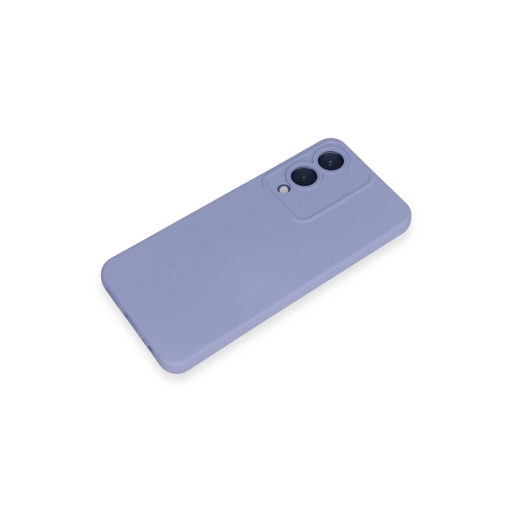BFS  Vivo Y17S Kılıf Nano içi Kadife Silikon - Lila