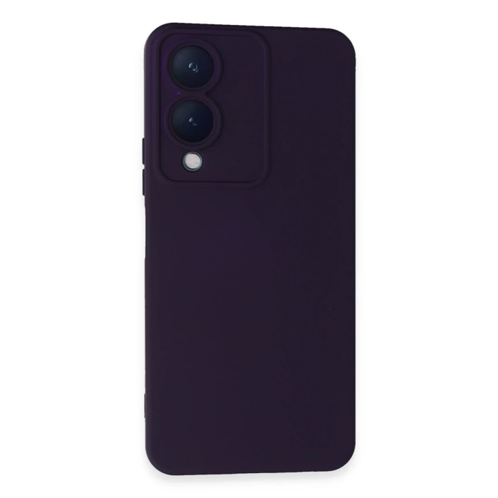 BFS  Vivo Y17S Kılıf Nano içi Kadife Silikon - Mor
