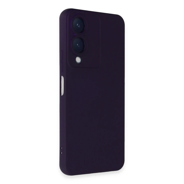 BFS  Vivo Y17S Kılıf Nano içi Kadife Silikon - Mor