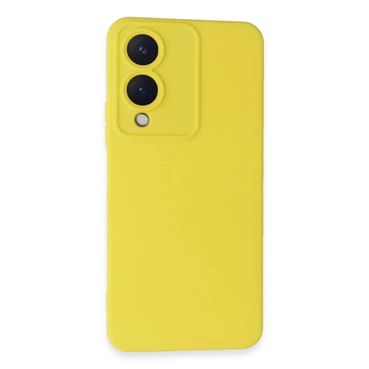 BFS  Vivo Y17S Kılıf Nano içi Kadife Silikon - Sarı