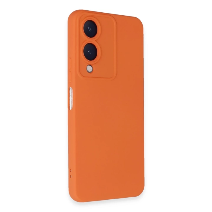 BFS  Vivo Y17S Kılıf Nano içi Kadife Silikon - Turuncu