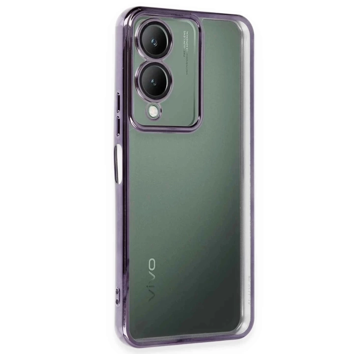 BFS  Vivo Y17S Kılıf Razer Lensli Silikon - Mor