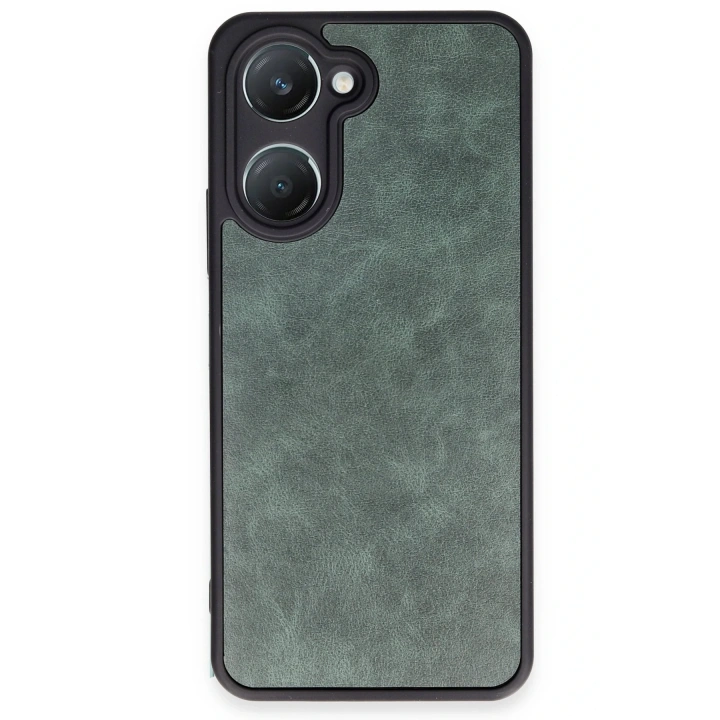 BFS  Vivo Y18 Kılıf Aras Deri Kapak - Koyu Yeşil