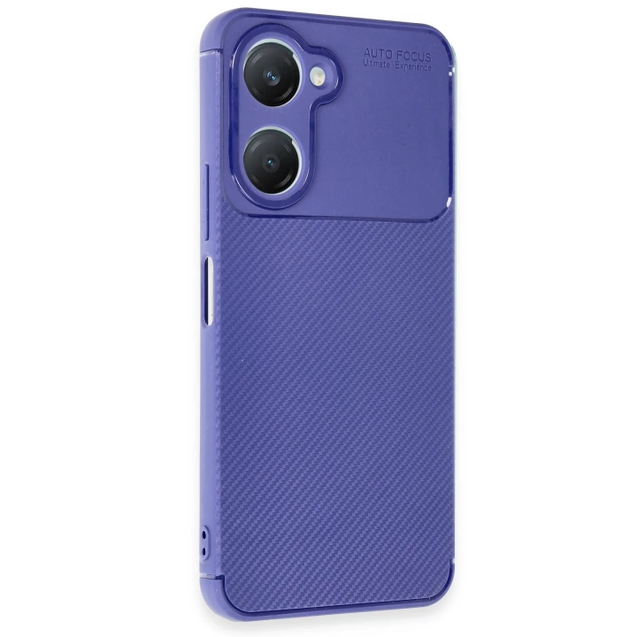 BFS  Vivo Y18 Kılıf Auto Focus Karbon Kapak - Lacivert
